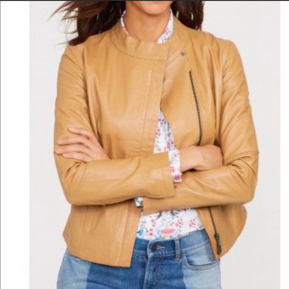 J McLaughlin leather short jacket